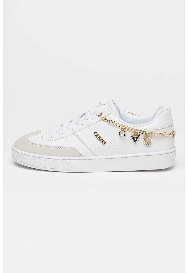 Pantofi sport de piele ecologica cu accesoriu lant