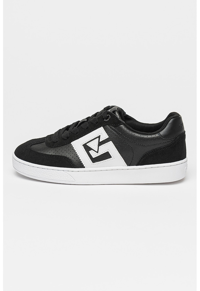 Pantofi sport perforati cu insertii de piele intoarsa Pantofi sport perforati cu insertii de piele intoarsa