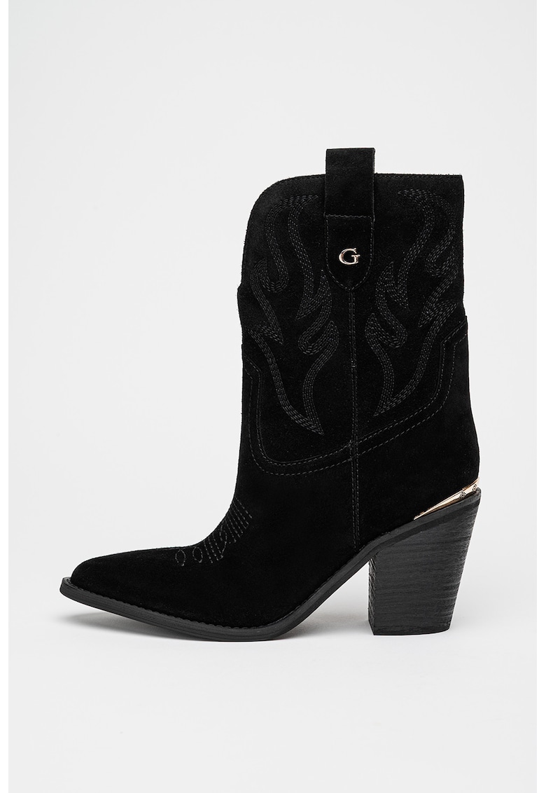 Ghete cowboy de piele intoarsa Ghete cowboy de piele intoarsa