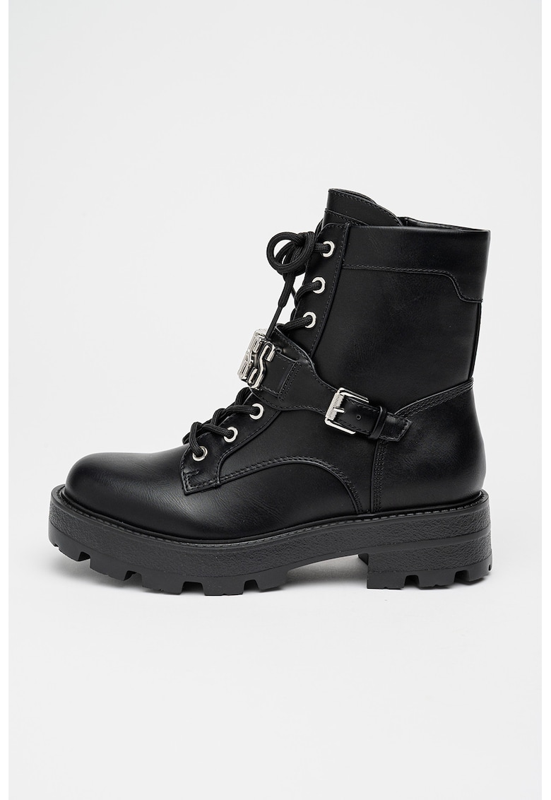 Ghete de piele ecologica cu logo metalic