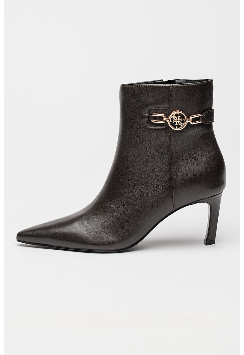 Botine de piele cu varf ascutit Paislie