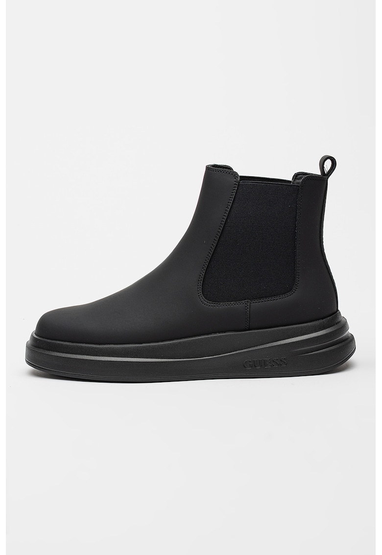 Ghete Chelsea de piele - Negru