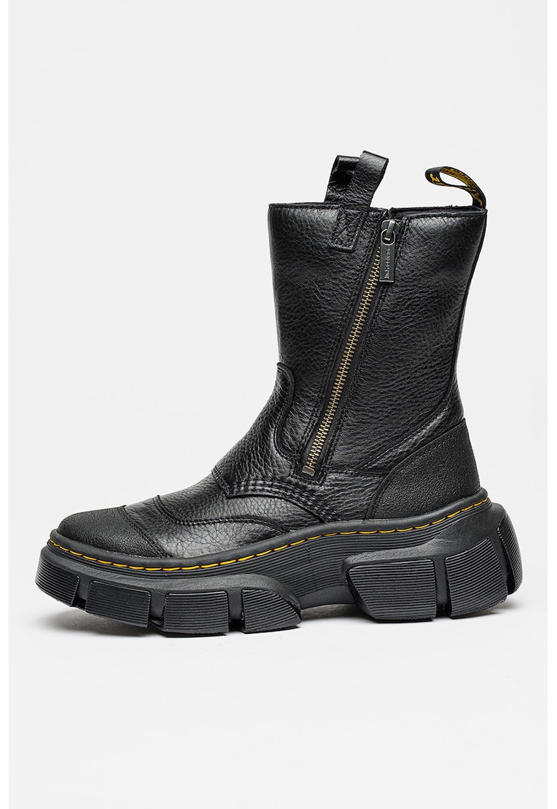 Ghete unisex de piele cu fermoare duble DMXL