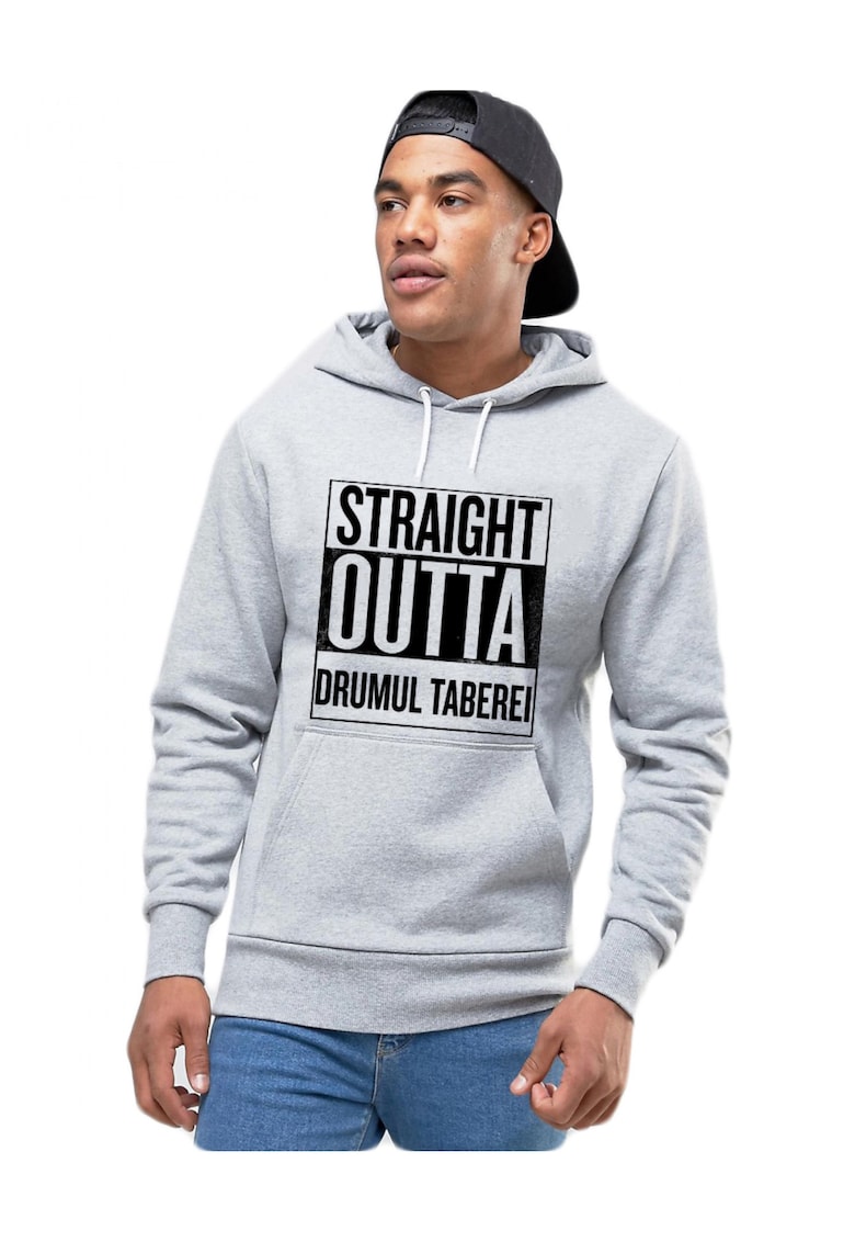 Hanorac Barbati Gri - Straight Outta Drumul Taberei