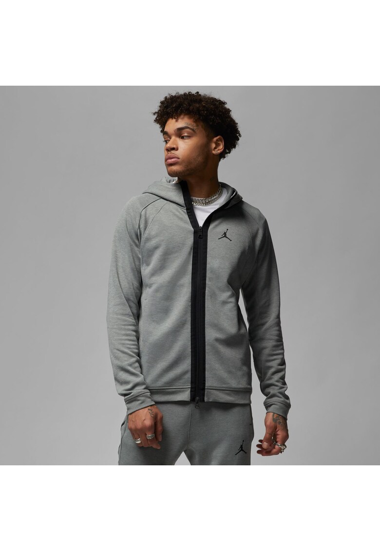 Bluza sport - M J Df Sprt Stmt Air Flc Fz - Poliester - Gri -