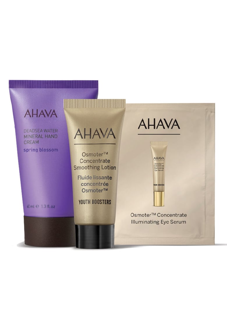 Set : Lotiune Osmoter Concentrate Smoothing - 15 ml + Serum pentru ochii Osmoter Concentrate Illuminating - 2 ml + Crema pentru maini Mineral Spring Blossom - 40 ml