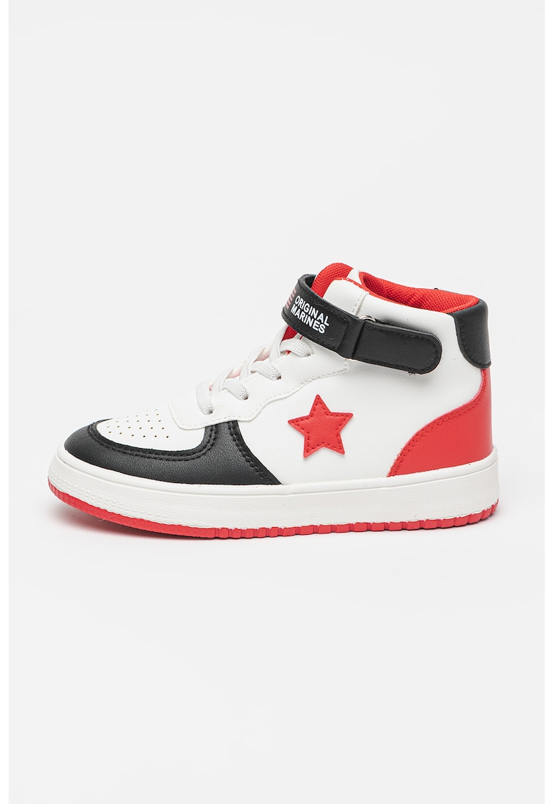 Pantofi sport din piele ecologica cu inchidere velcro