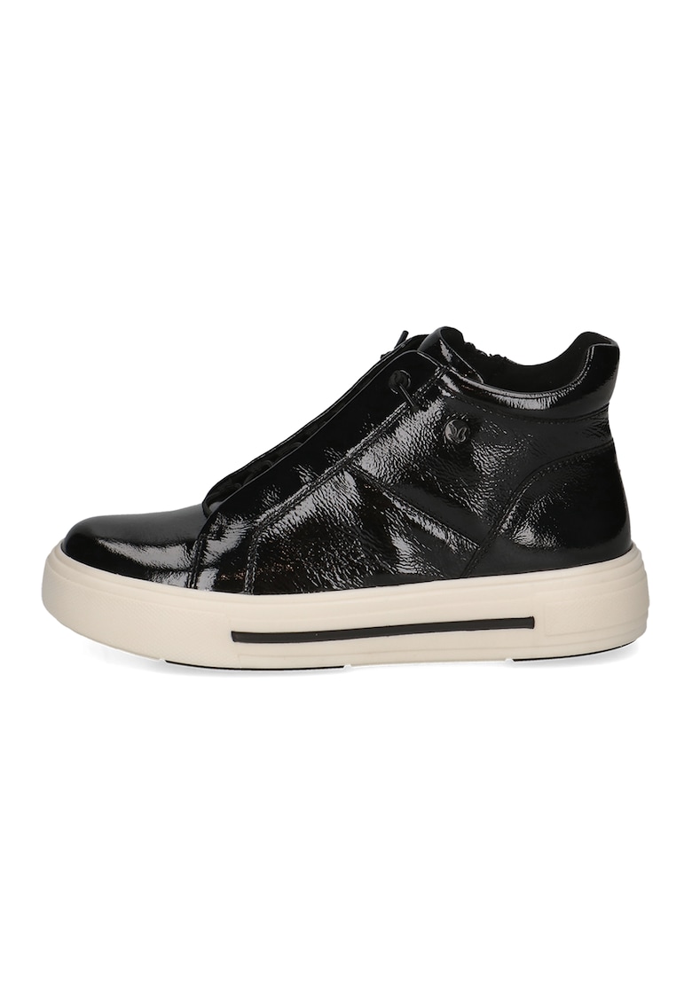 Pantofi sport flatform din piele lacuita