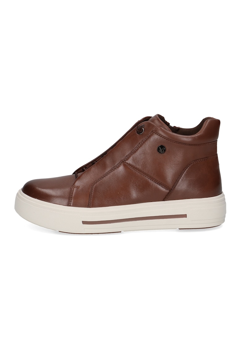 Pantofi sport flatform din piele lacuita