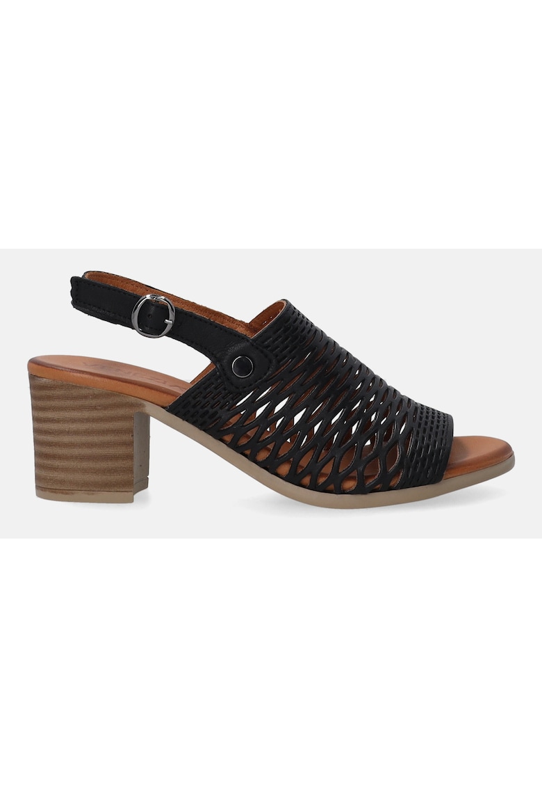 Sandale din piele naturala cu toc