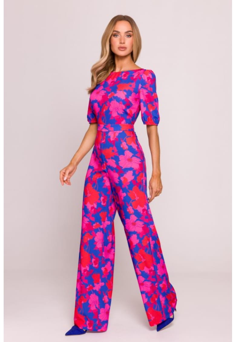 Salopeta cu imprimeu si decupaj la spate -