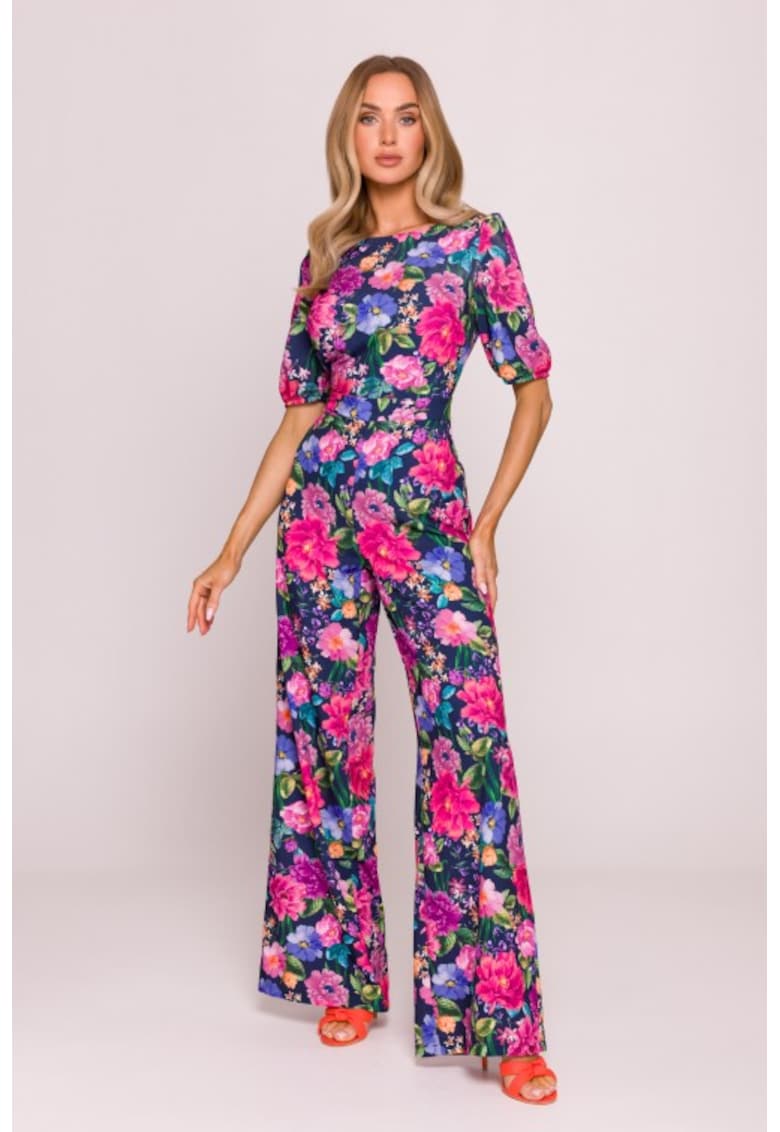 Salopeta cu imprimeu si decupaj la spate -