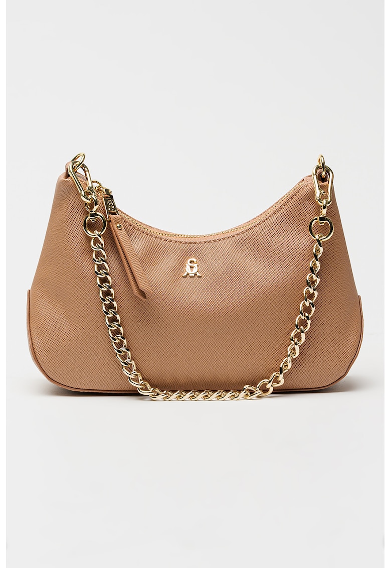 Geanta de piele ecologica cu etui mic - Portocaliu persan