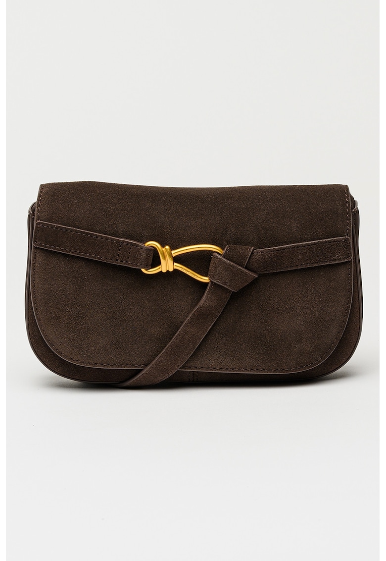 Geanta crossbody de piele intoarsa Klare