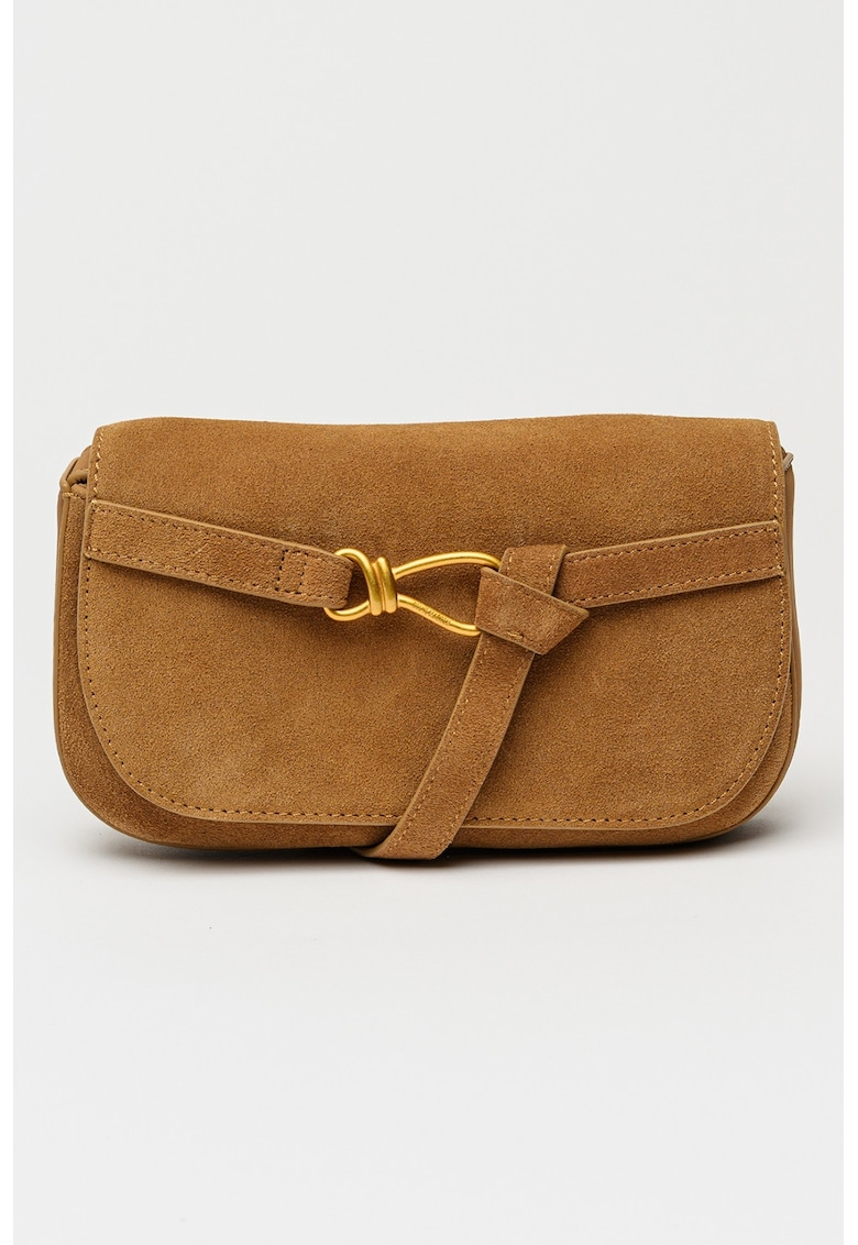 Geanta crossbody de piele intoarsa Klare