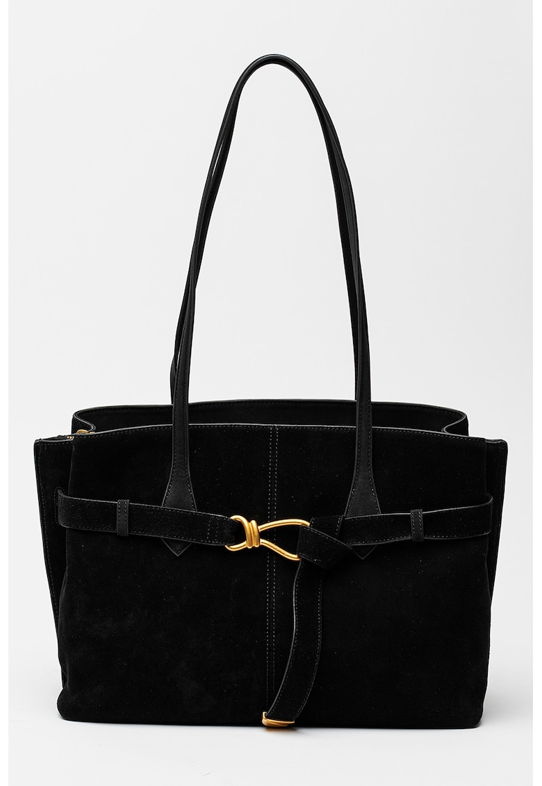 Geanta shopper de piele intoarsa Sallie S