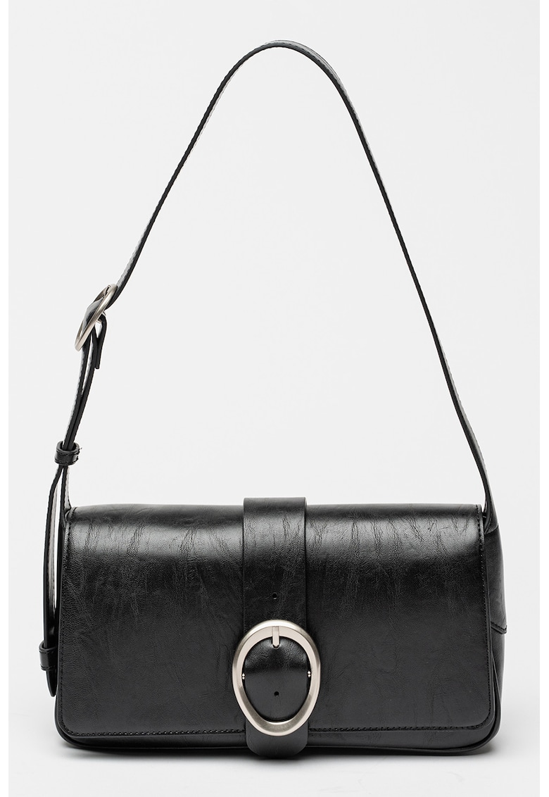 Geanta de piele ecologica cu bareta de umar Bcelena - Negru