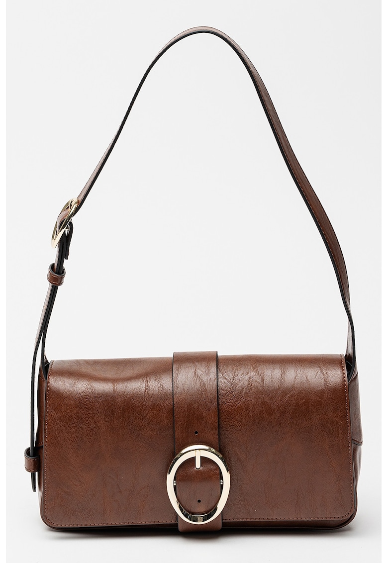 Geanta de piele ecologica cu bareta de umar Bcelena - Maro