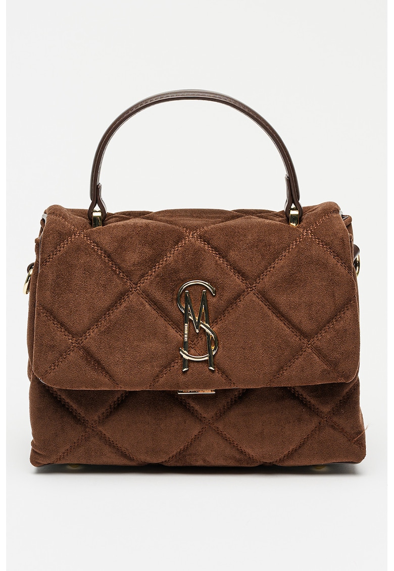 Geanta crossbody matlasata cu clapa si bareta lant