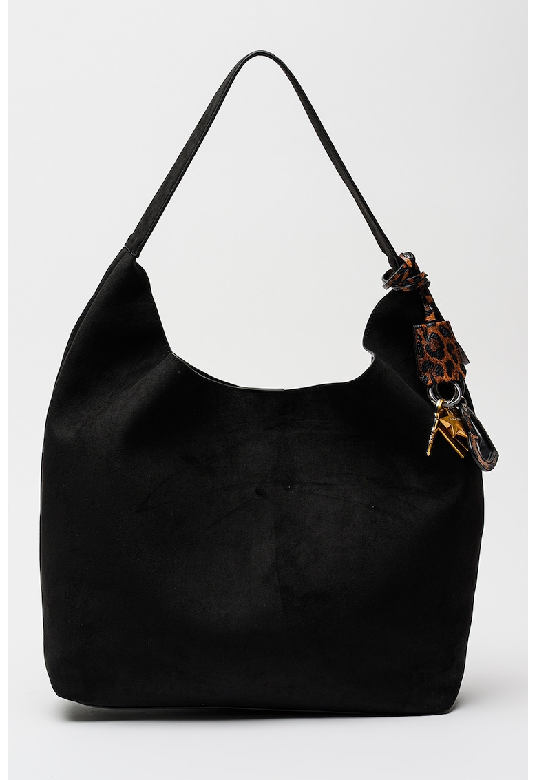 Geanta shopper uni cu detaliu talisman