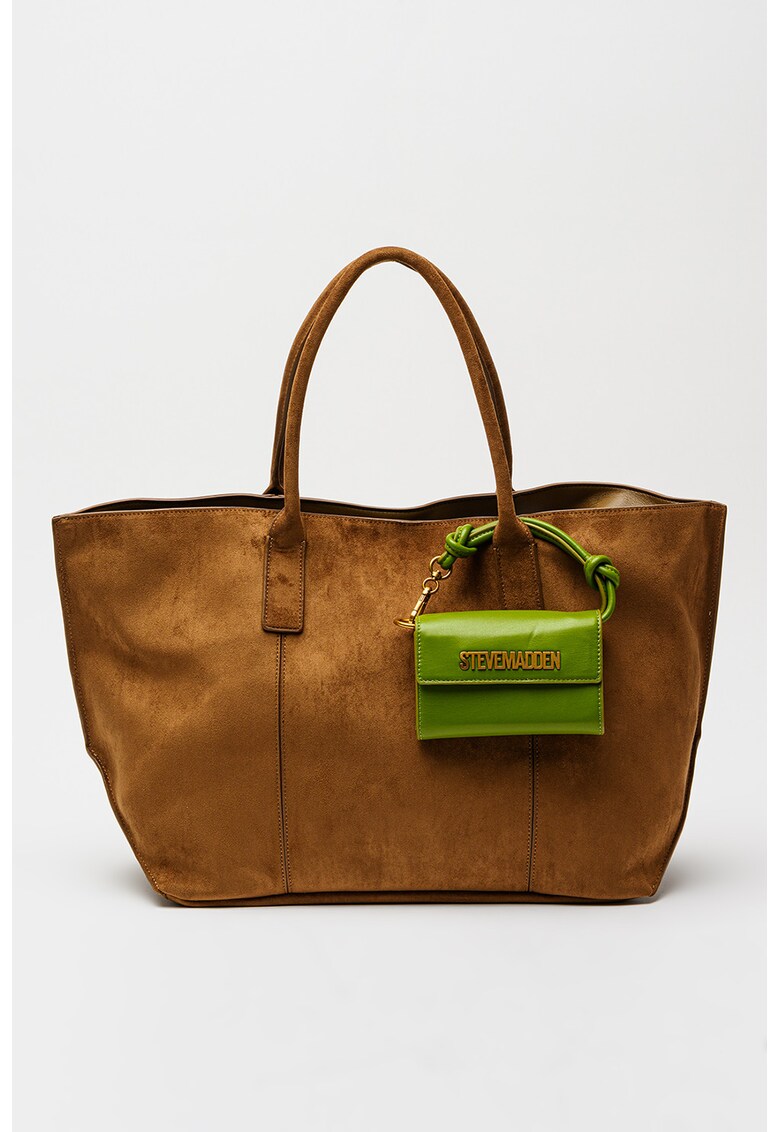 Geanta tote cu detaliu talisman - Maro scortisoara/Verde masliniu