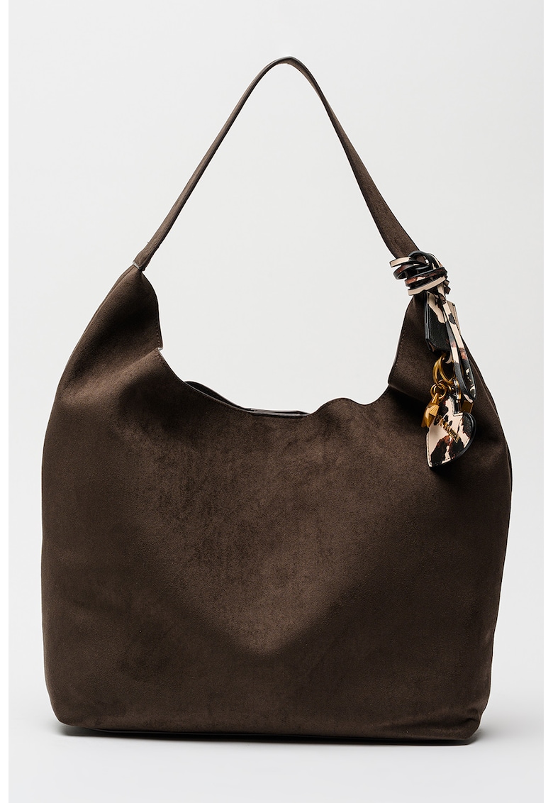 Geanta shopper uni cu detaliu talisman