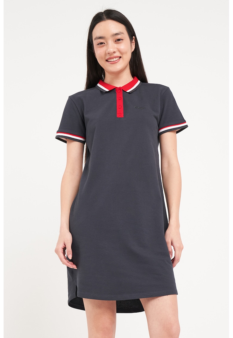 Rochie polo cu terminatii contrastante