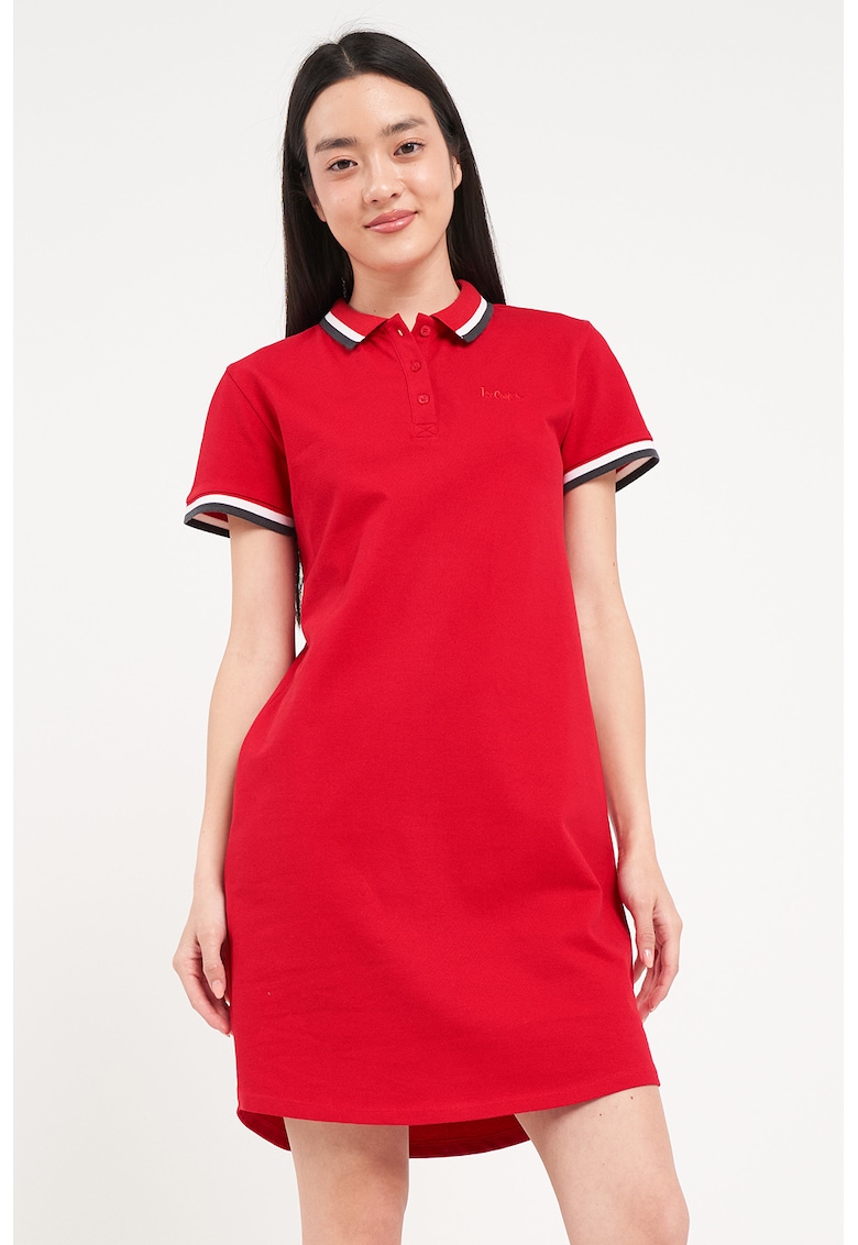 Rochie polo cu terminatii contrastante