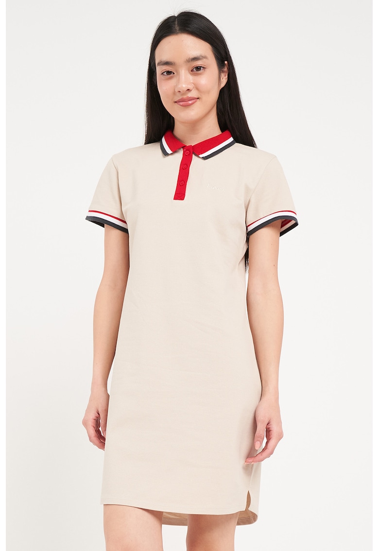 Rochie polo cu terminatii contrastante