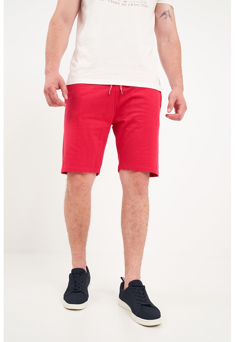Pantaloni scurti cu snur in talie - Coral