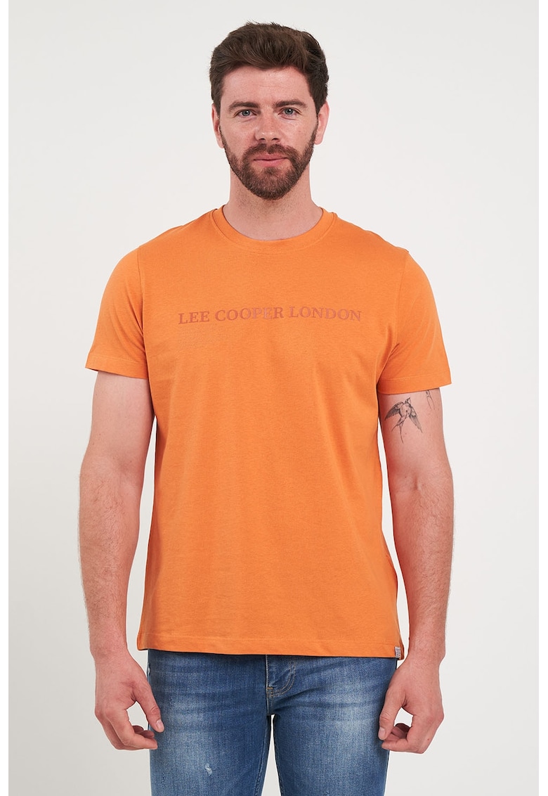 Tricou cu imprimeu logo - Portocaliu