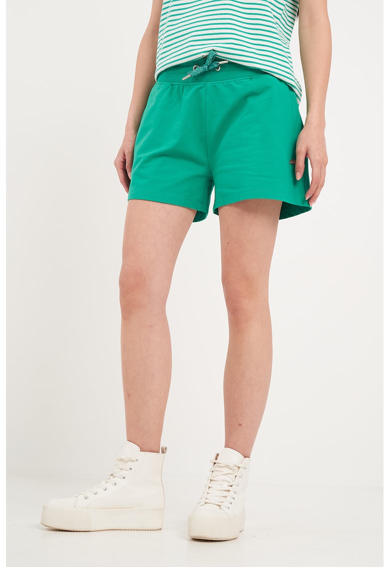 Pantaloni scurti din amestec de bumbac cu snururi