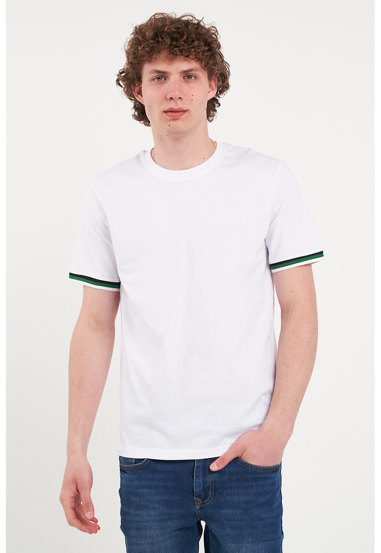 Tricou uni cu decolteu la baza gatului Tricou uni cu decolteu la baza gatului