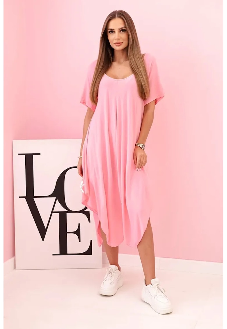 Rochie din viscoza cu croiala asimetrica -