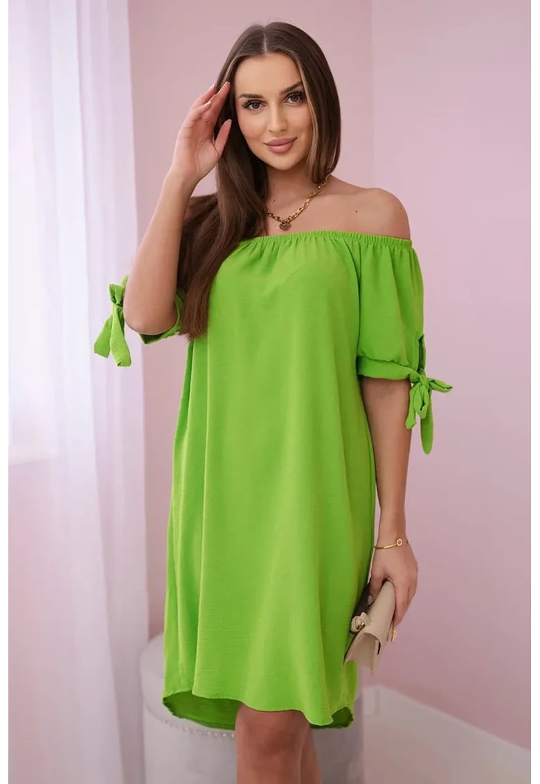 Rochie cu maneci cu snur -