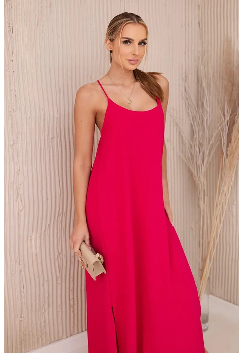 Rochie lunga cu bretele inguste -