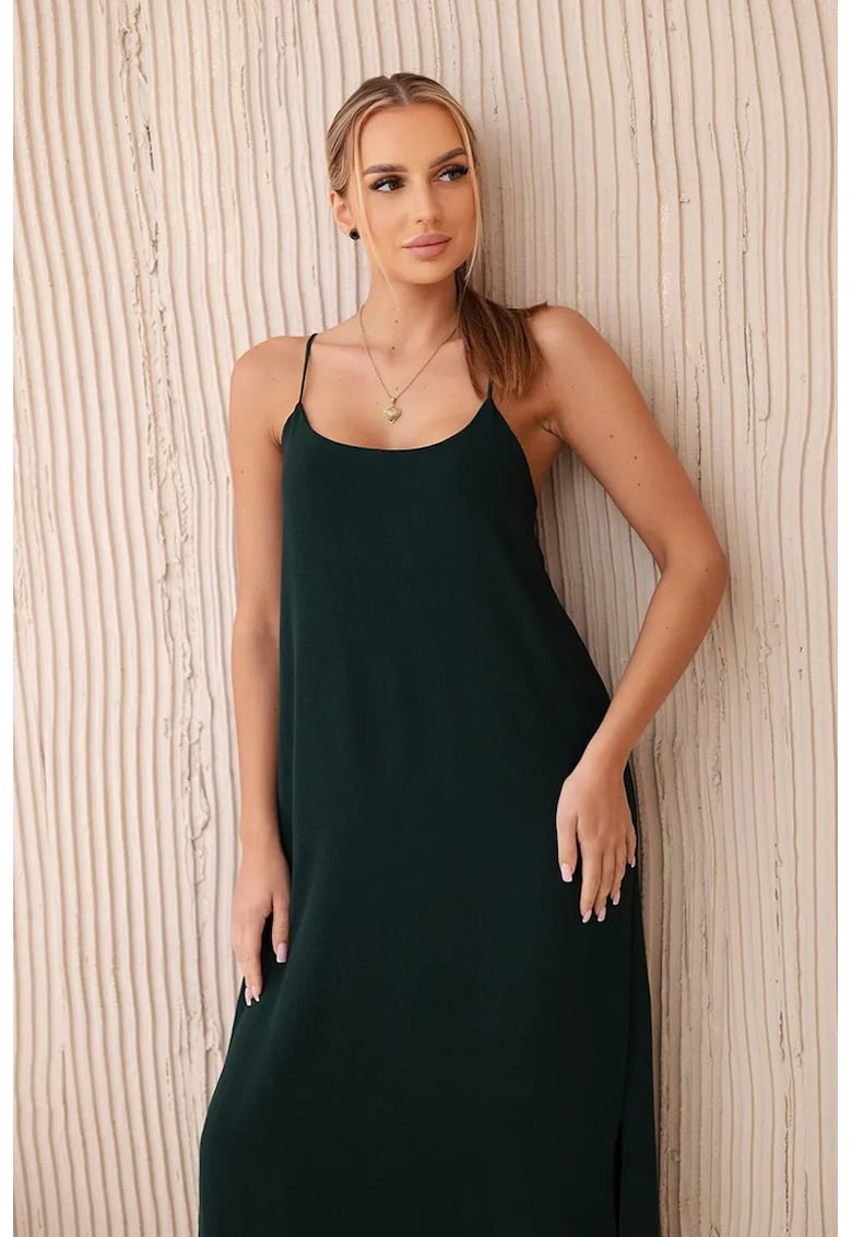 Rochie lunga cu bretele inguste -