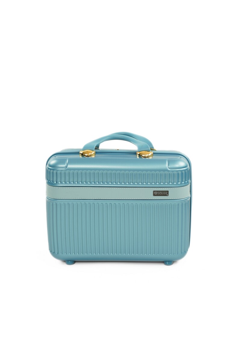 Geanta Solier tip cufar de voiaj 12"" ABS - Albastru