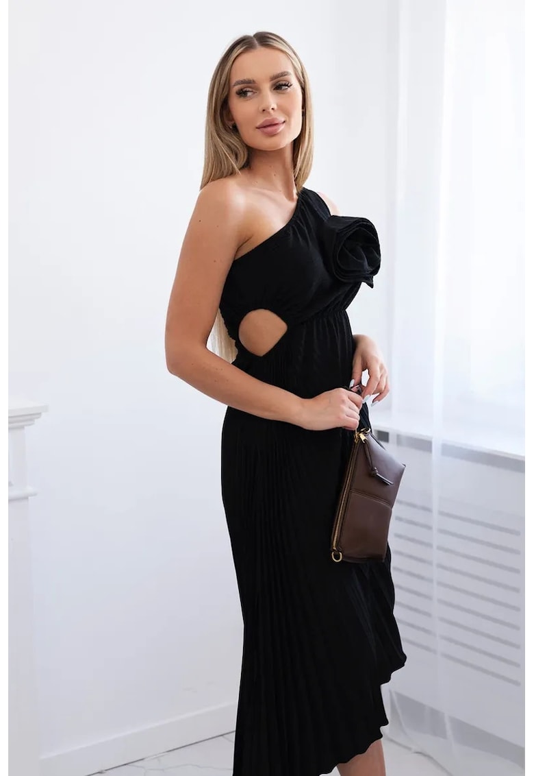 Rochie cu pliuri si terminatie asimetrica -