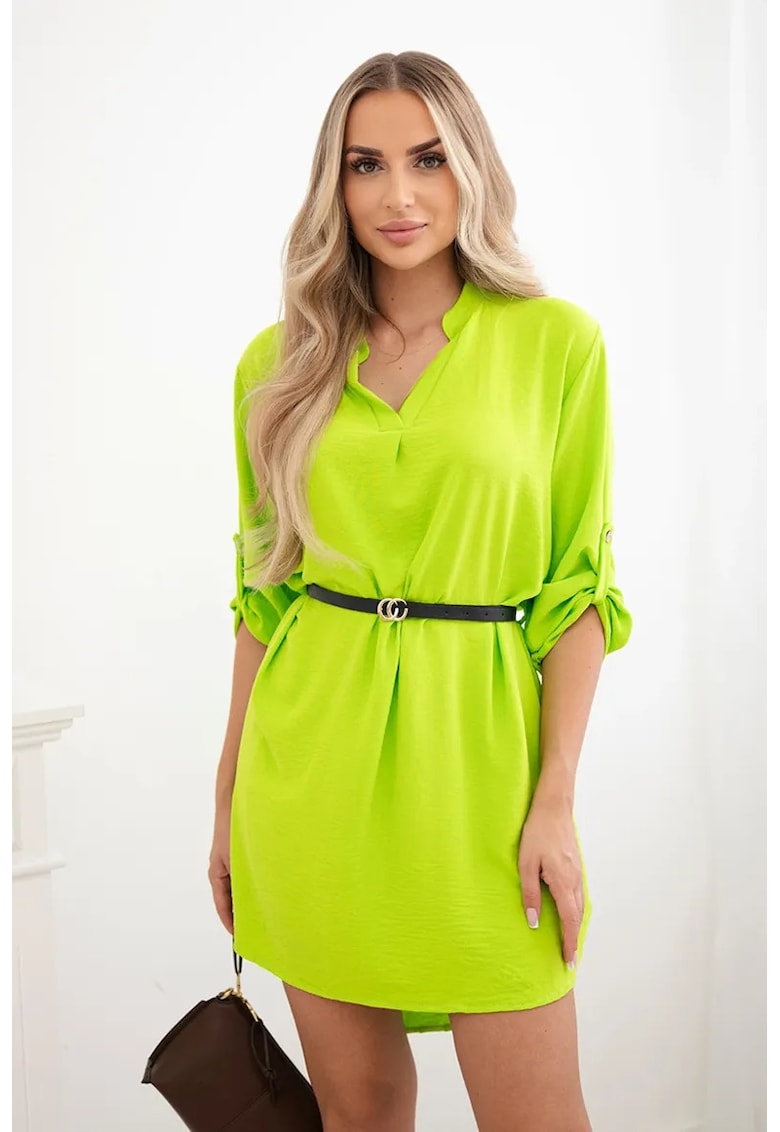 Rochie cu decolteu in V si curea -