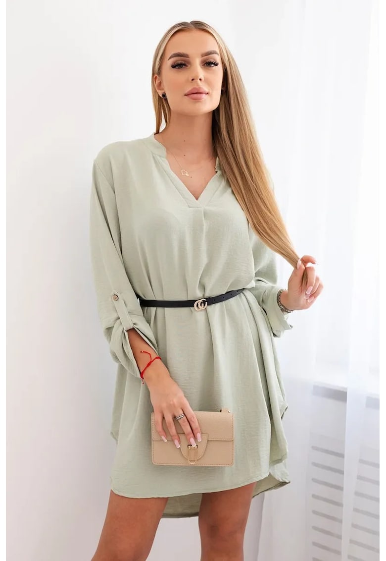 Rochie cu decolteu in V si curea -