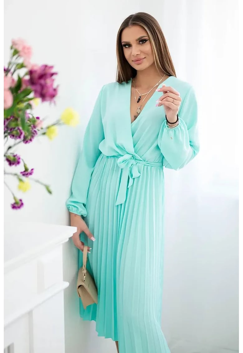 Rochie midi cu pliuri -