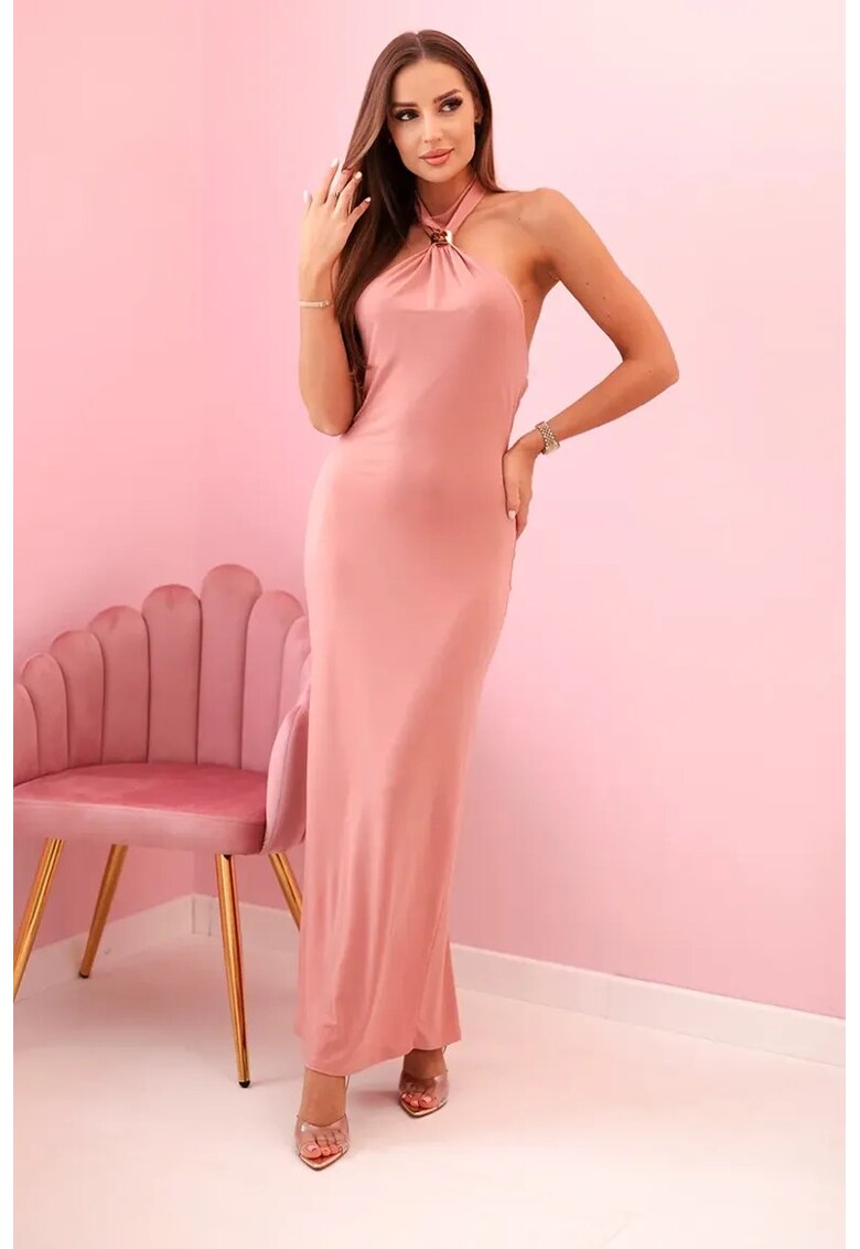 Rochie maxi cu slit pe spate -