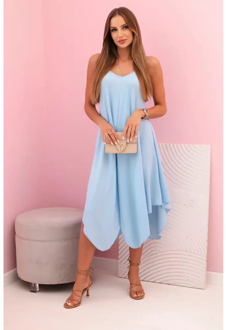 Rochie de dama cu croiala evazata si bretele -