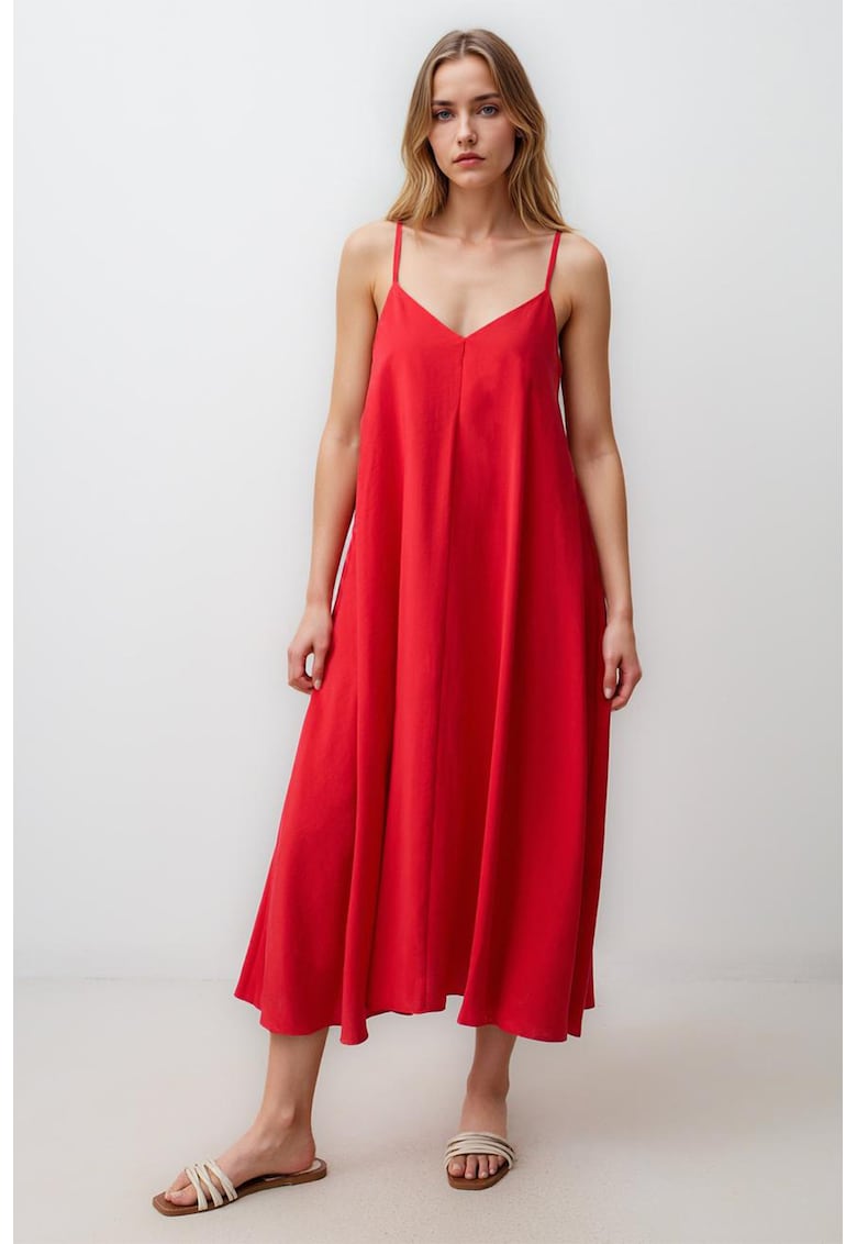 Rochie din amestec de modal cu decolteu in V