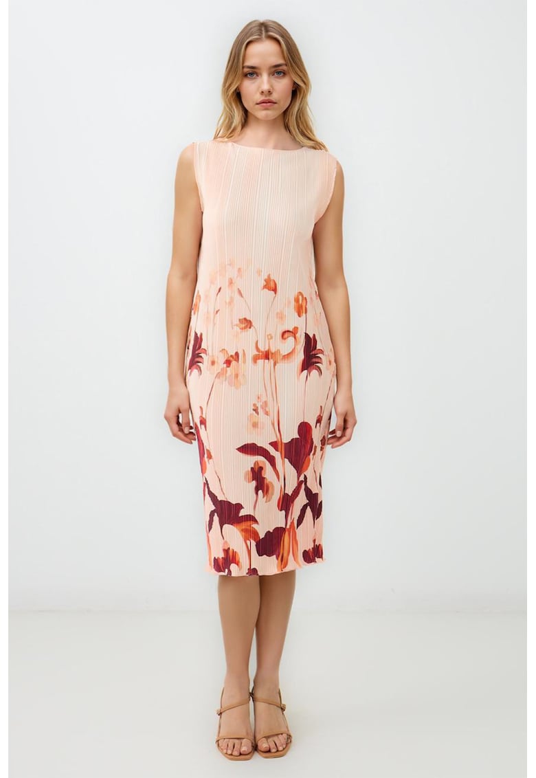 Rochie midi cu model floral