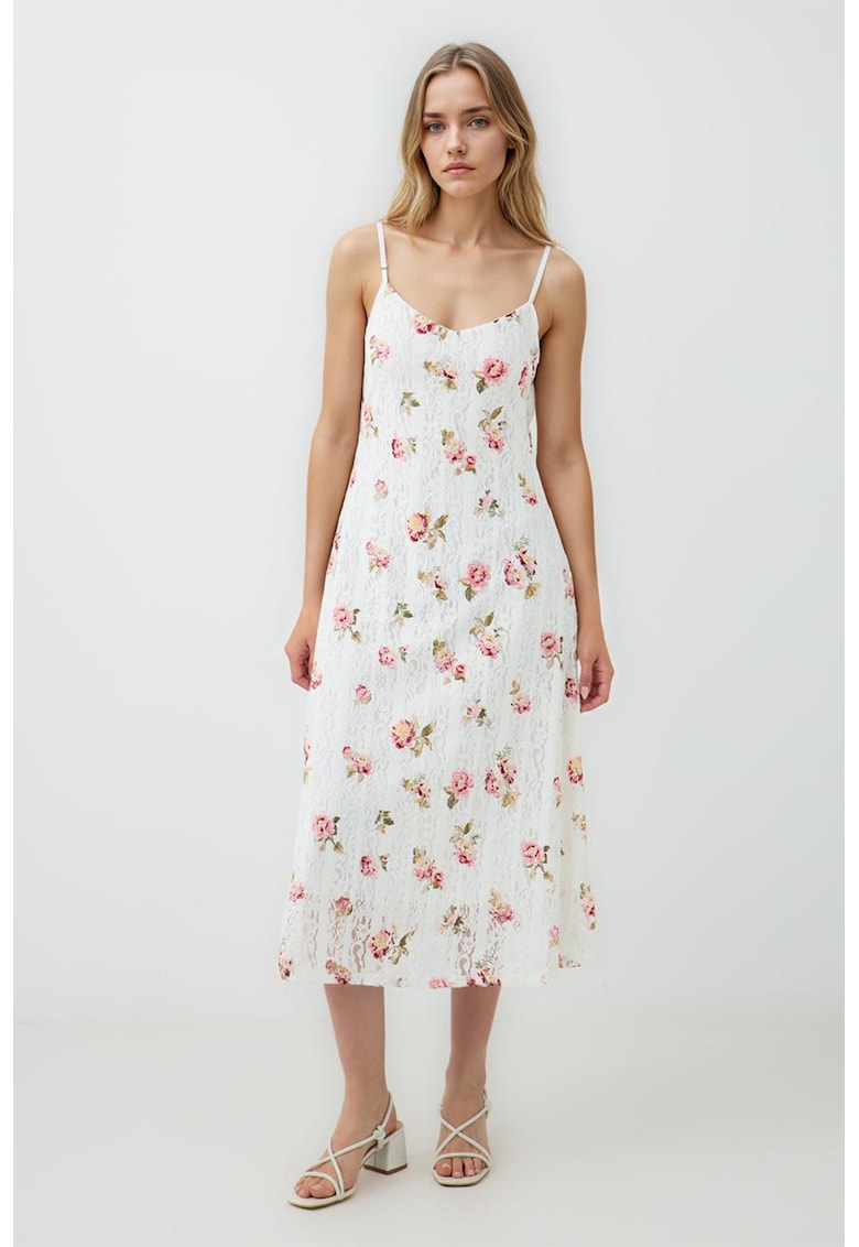 Rochie midi cu model floral
