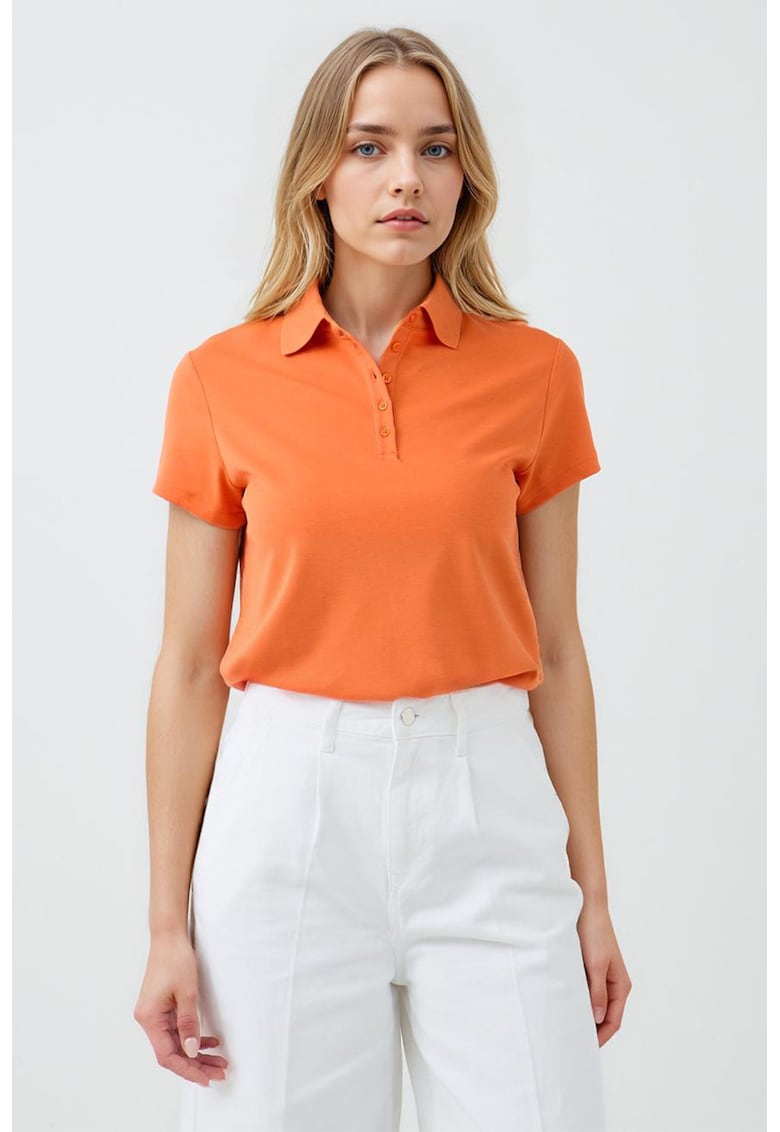Tricou polo uni - Portocaliu mandarina