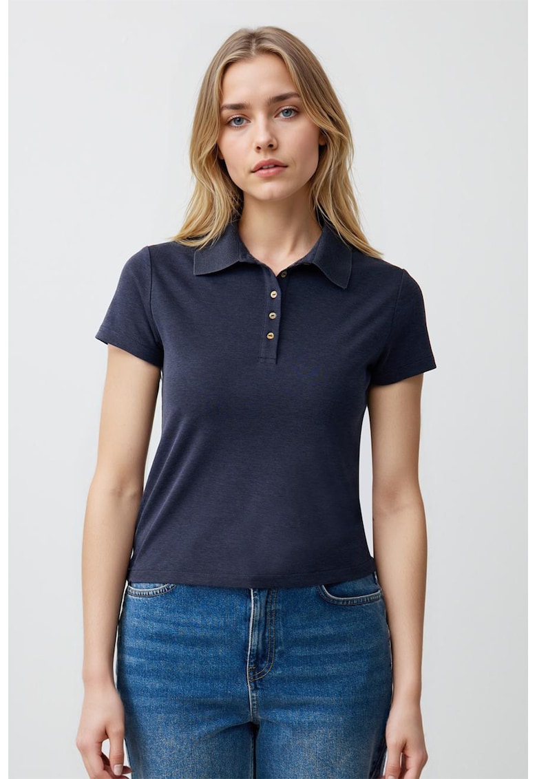 Tricou polo uni - Bleumarin