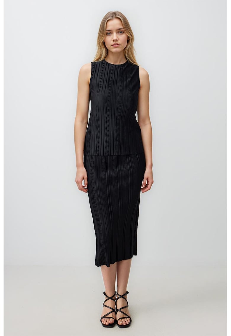 Fusta midi texturata